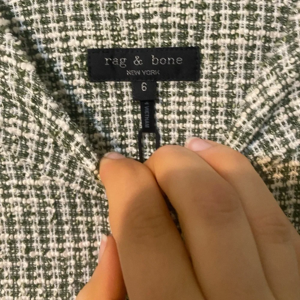 Rag & bone Marisa tweed jacket women’s 6 $525 cream / green textured blazer - Picture 7 of 10